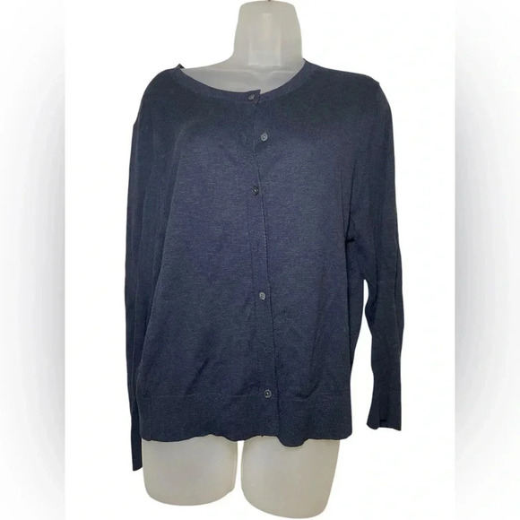 Gap Navy Cotton Blend Cardigan Size XL - Picture 1 of 4